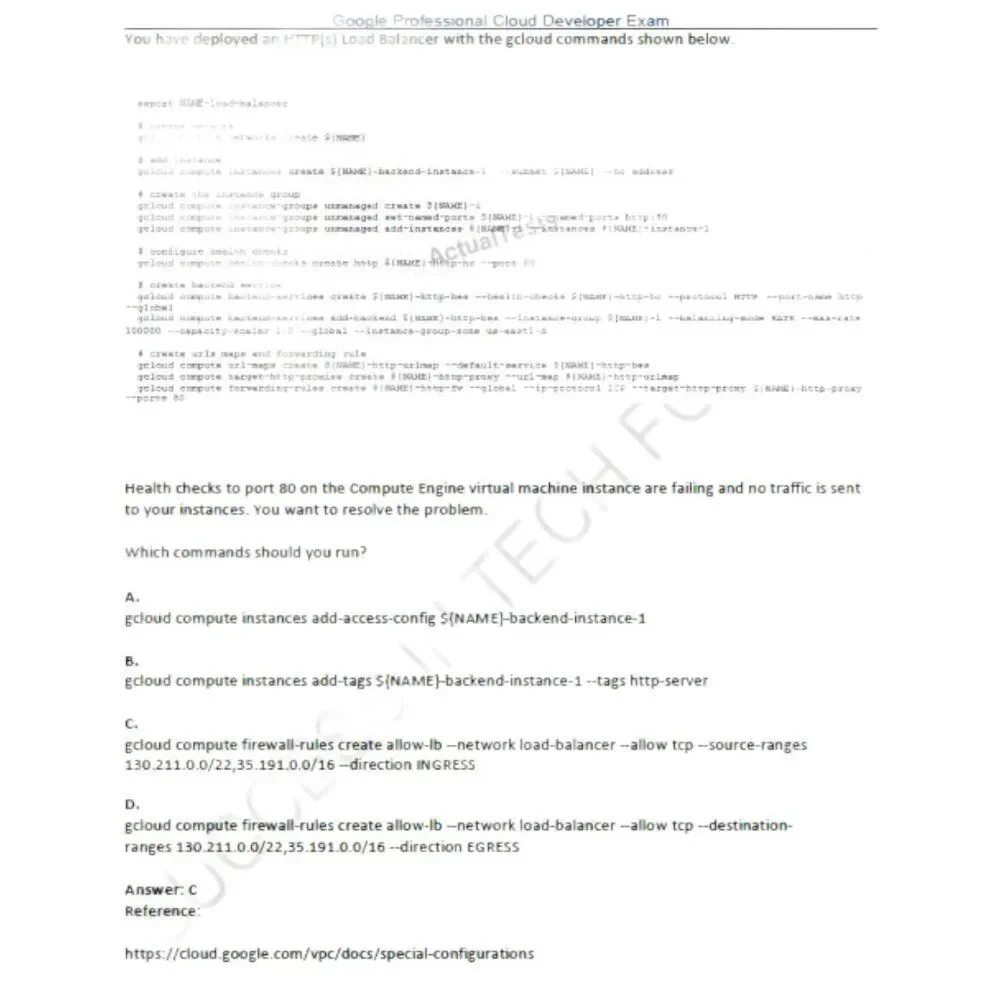 Printout Google Professional Cloud Developer Study Guide - Picture 4 of 6